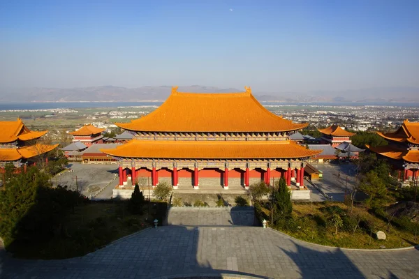 Tre pagode buddiste nella città vecchia di Dali, provincia dello Yunnan, Cina — Foto Stock