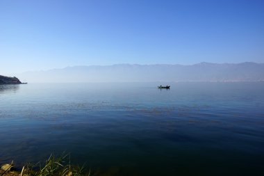 insanlar erhail gölde, dali, balıkçılık yunnan Eyaleti, Çin