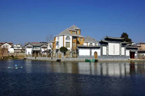 Landsbygdens landskap runt erhai sjön och dali, yunnan-provinsen, Kina — Stockfoto