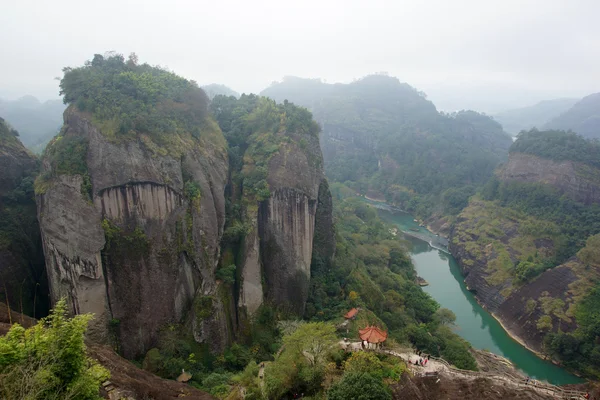 Kaňon v wuyishan mountain, provincie fujian, Čína — Stock fotografie