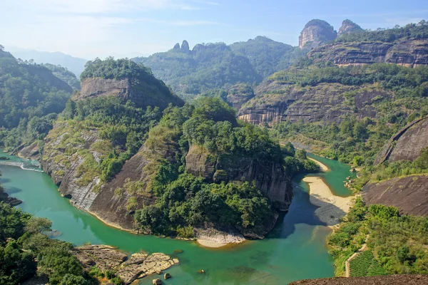 Schlucht im Wuyishan-Berg, Provinz Fujian, China — Stockfoto