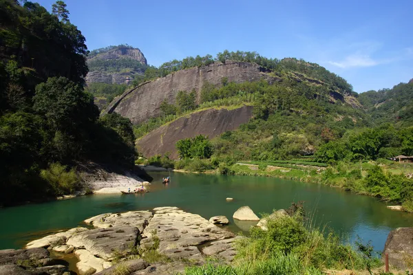 Kaňon v wuyishan mountain, provincie fujian, Čína — Stock fotografie