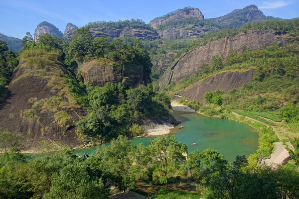 Canyon nella montagna di Wuyishan, provincia del Fujian, Cina — Foto Stock