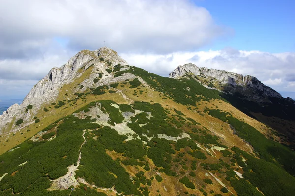 Giewont, krajobraz od góry Tatry w Polsce — Zdjęcie stockowe