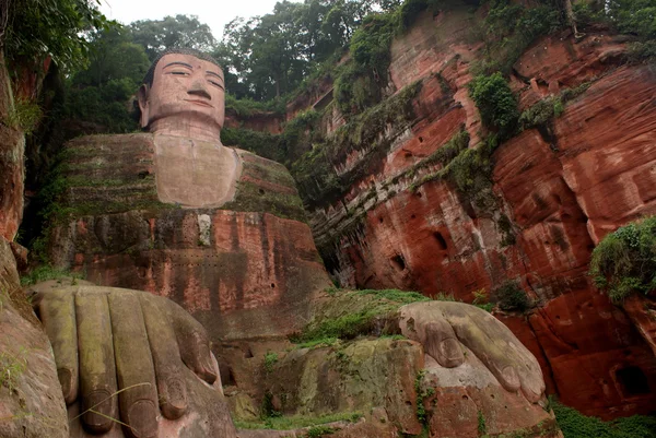 Obří buddha leshan, sichuan, Čína — Stock fotografie