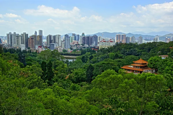 A paisagem de Xiamen, cidade moderna na China — Fotografia de Stock