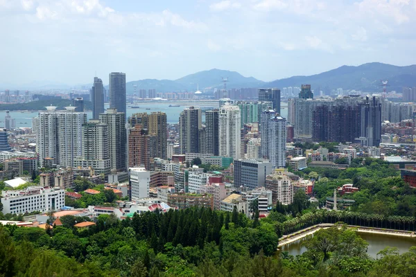 xiamen, Çin'deki modern şehir manzarası