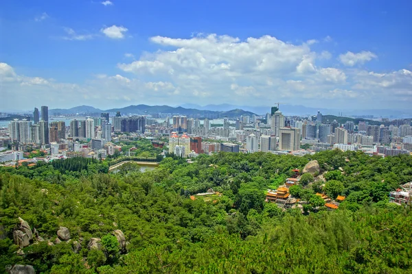 A paisagem de Xiamen, cidade moderna na China — Fotografia de Stock