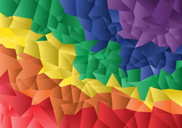 Abstract Geometrische Regenboog Gradiënt Kleur Polygon Achtergrond Trotse Symbol Vector — Stockvector
