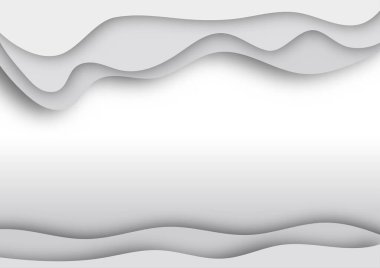 Soyut geometrik gri renkli kağıt kesim tasarımları.