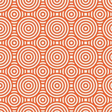 Beyaz arkaplanda turuncu çember deseni, 