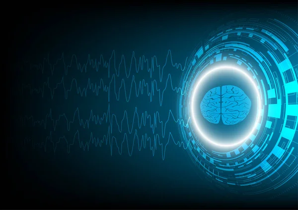 Epileptisches Gehirn Und Technologischer Hintergrund — Stockvektor
