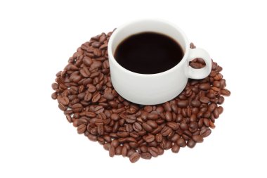 elszigetelt csésze kávé szemes kávé