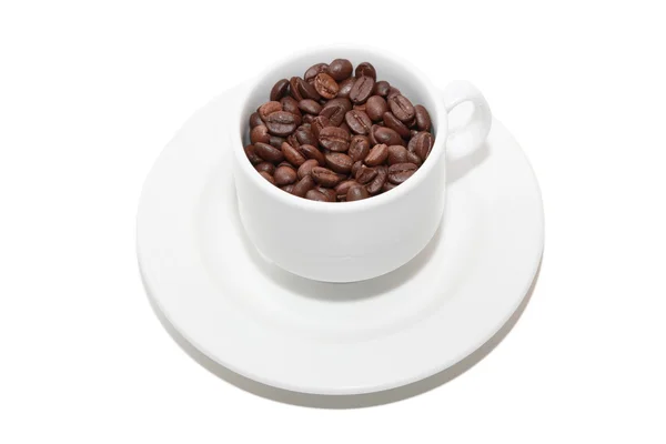 Cup of coffee with coffee bean inside — Stock Photo, Image