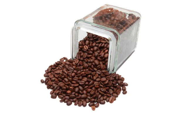Feijão de café em um jarro — Fotografia de Stock