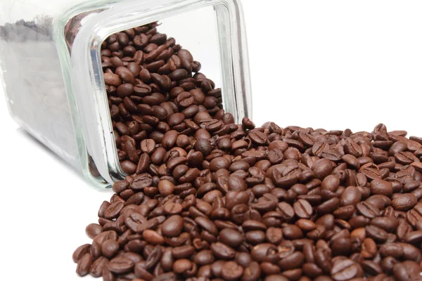 Feijão de café em um jarro — Fotografia de Stock