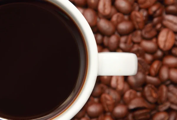 咖啡加咖啡豆 — 图库照片
