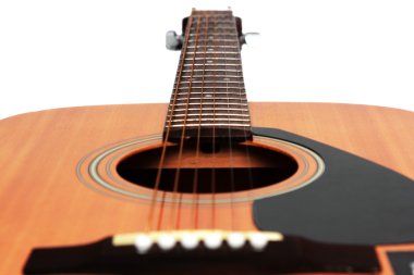 Beyaz arka planda gitar izole parçası