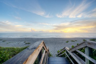 Sabahın erken saatlerinde Boardwalk
