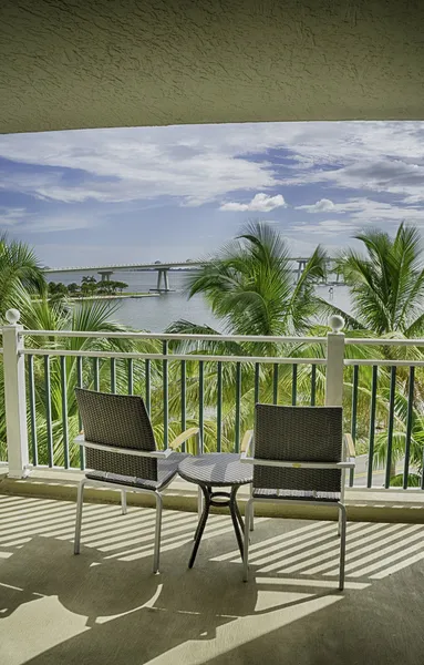 Widok z balkonu sanibel island. — Zdjęcie stockowe