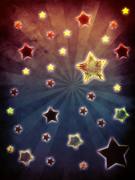 Colorful grunge stars background — Stock Photo, Image