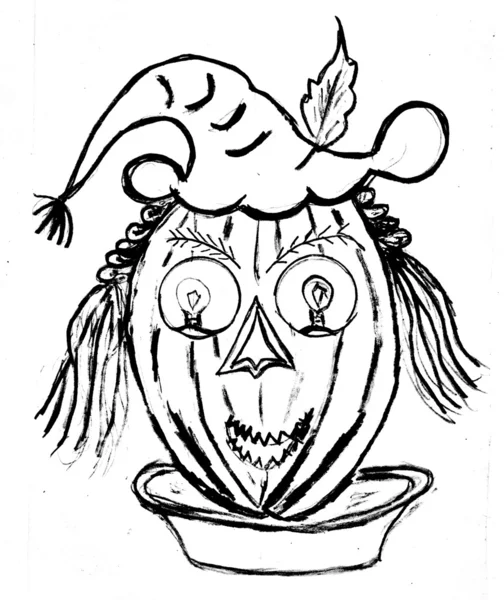 Abstract pumpkin character — Stock Photo, Image