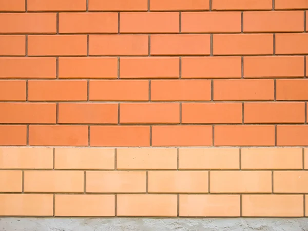 Dos colores pared de ladrillo —  Fotos de Stock