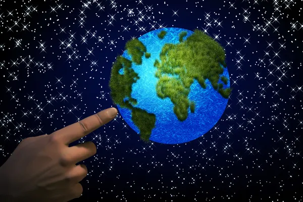 Pointing the Earth — Stock Photo, Image