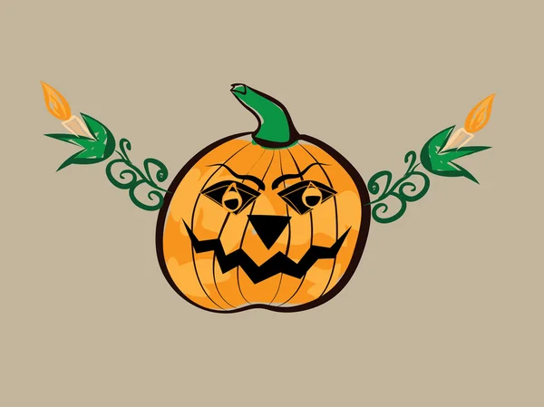 Ilustración abstracta de calabaza de halloween — Vector de stock