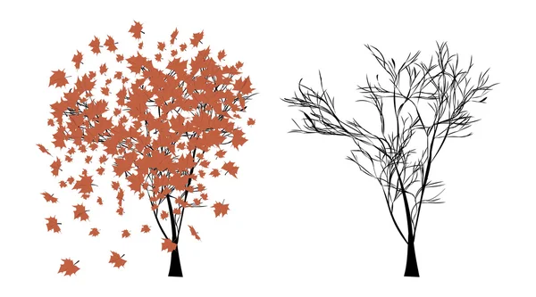 Árbol de otoño — Vector de stock