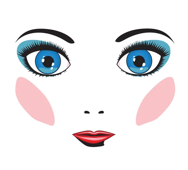 Girl face — Stock Vector