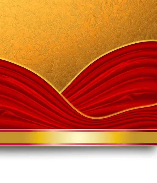 Ouro e fundo vermelho — Fotografia de Stock