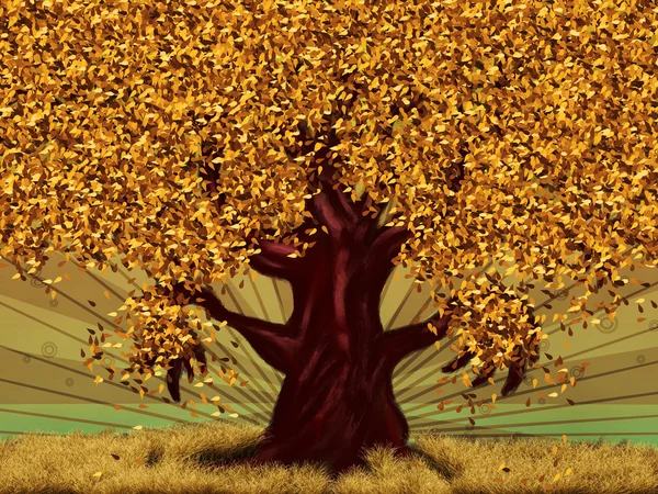 Big autumn tree — Stock Photo, Image