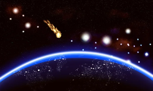 Большой голубой фон планеты — стоковое фото