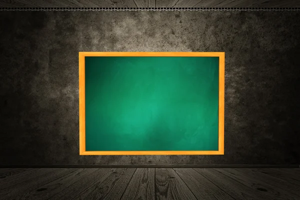 Room with chalkboard of green color — Stock Photo, Image