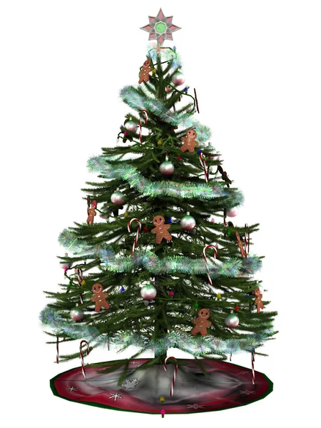 Decorated Christmas tree — Stock Photo, Image