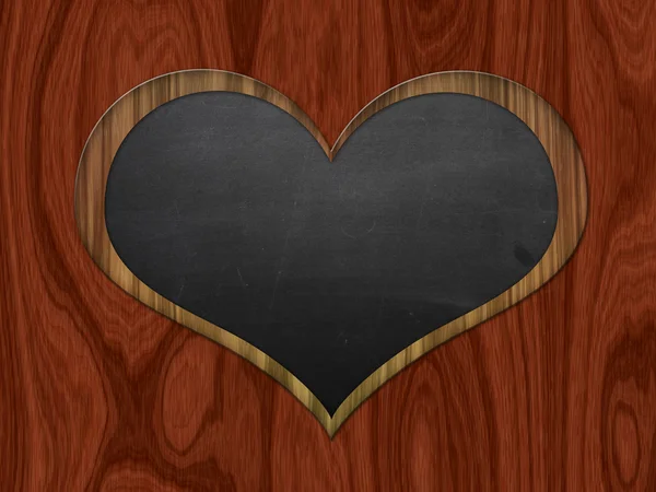 Heart shaped chalkboard — Stock Photo, Image