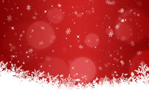 Red background with snowflakes — Stock Photo, Image