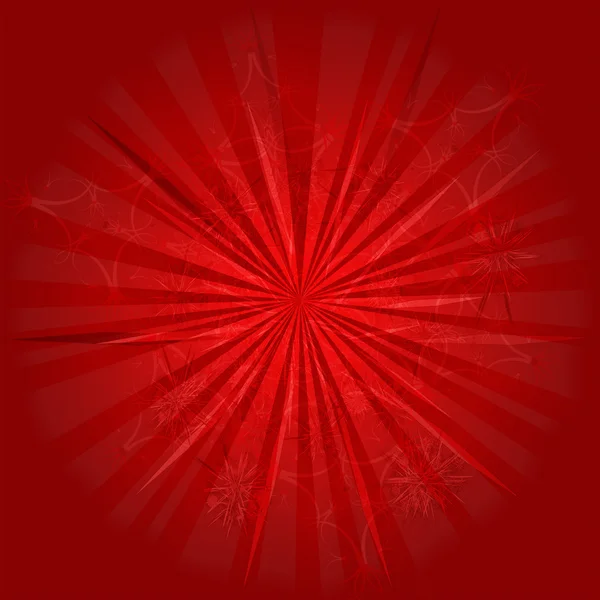 Red background with abstract rays — Stock Photo, Image