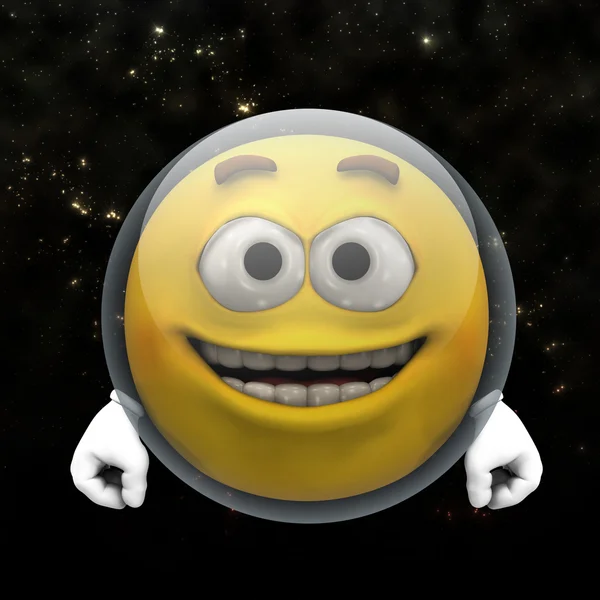 Astronot smiley — Stok fotoğraf