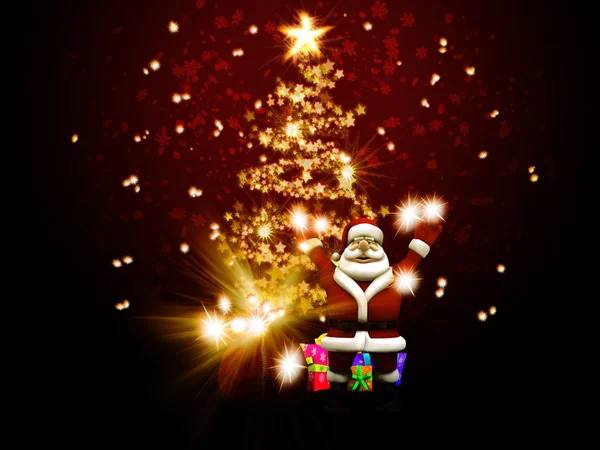Santa Claus congratulateing — Stockfoto