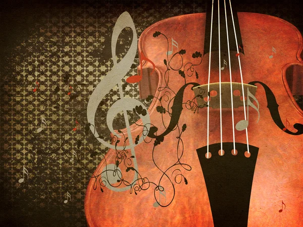 Vintage viool muziek achtergrond — Stockfoto