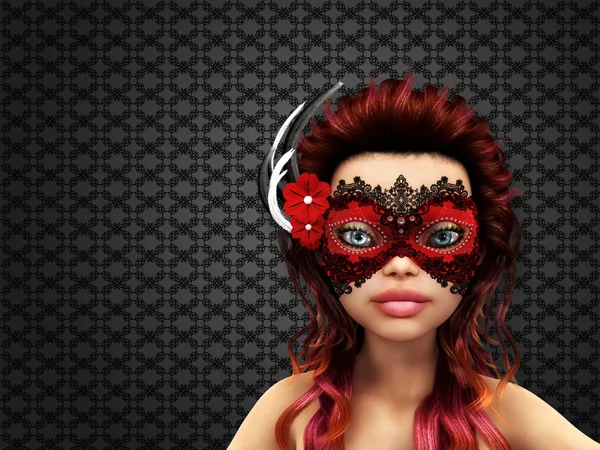 Woman in the Carnival mask. — Stock Photo, Image