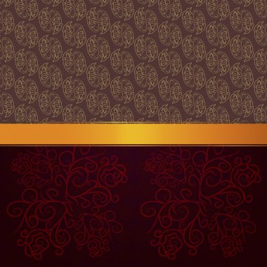 desen arka plan ile altın şerit