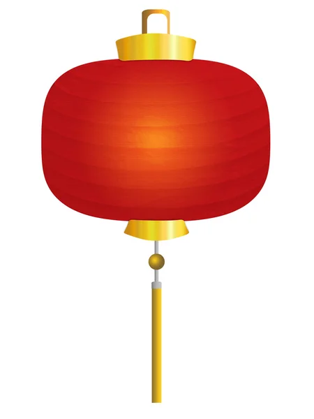 Lanterne chinoise sur fond blanc — Photo