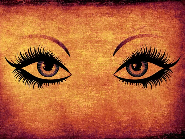 Grunge žena oči — Stock fotografie