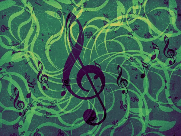 Music floral background — Stock Photo, Image