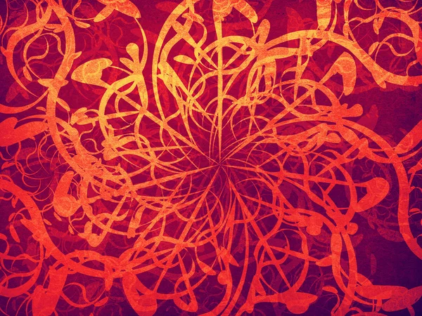 빈티지 빨간 꽃 장식 — 스톡 사진