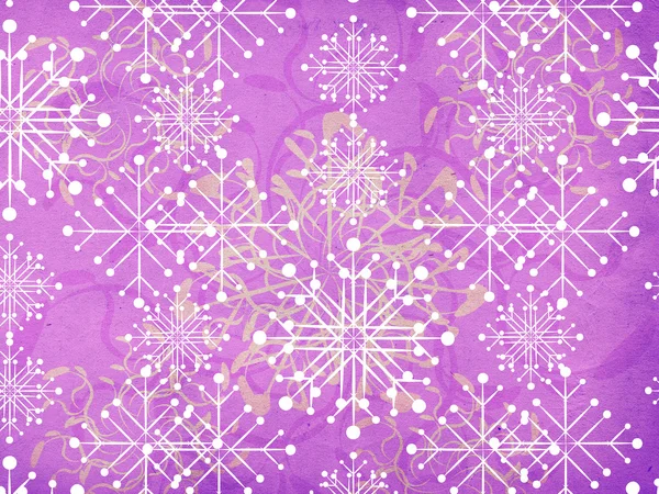 Vintage snowflakes purple background — Stock Photo, Image