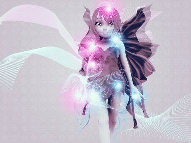 Glowing fairy clipart
